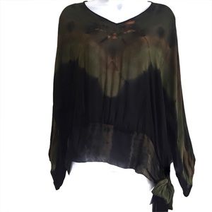 Tie Waist Oversized Blouse